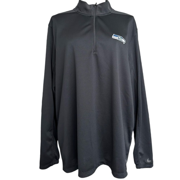 Nike Other - Nike Golf Seahawks Men’s 1/2 Zip Shirt Long Sleeve Pullover Black Size XL